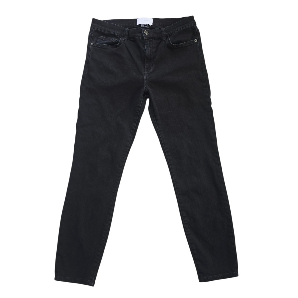 Current/Elliott -1118 Black‎ Denim Jeans High Rise Ankle Skinny Size 30